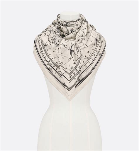 dior zodiac neck tie or stylist|Dior Zodiac Square Scarf White and Black Silk Twill.